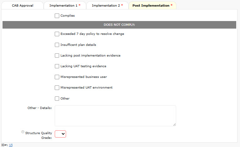 Change Compliance Form